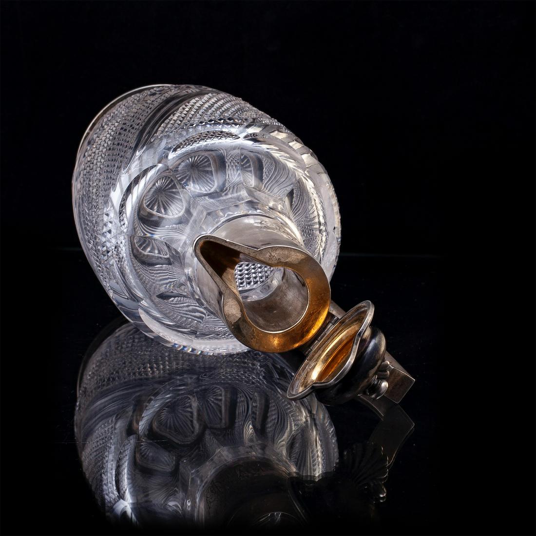 A Russian silver-gilt and cut-glass carafe — image 6