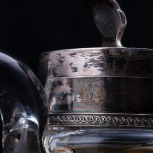 A Russian silver-gilt & cut-glass carafe. Bolin — image 6
