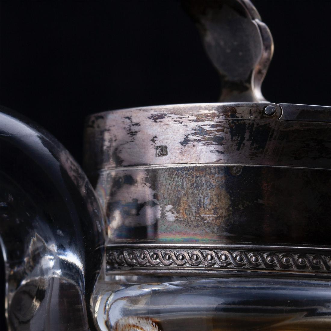 A Russian silver-gilt & cut-glass carafe. Bolin — image 6
