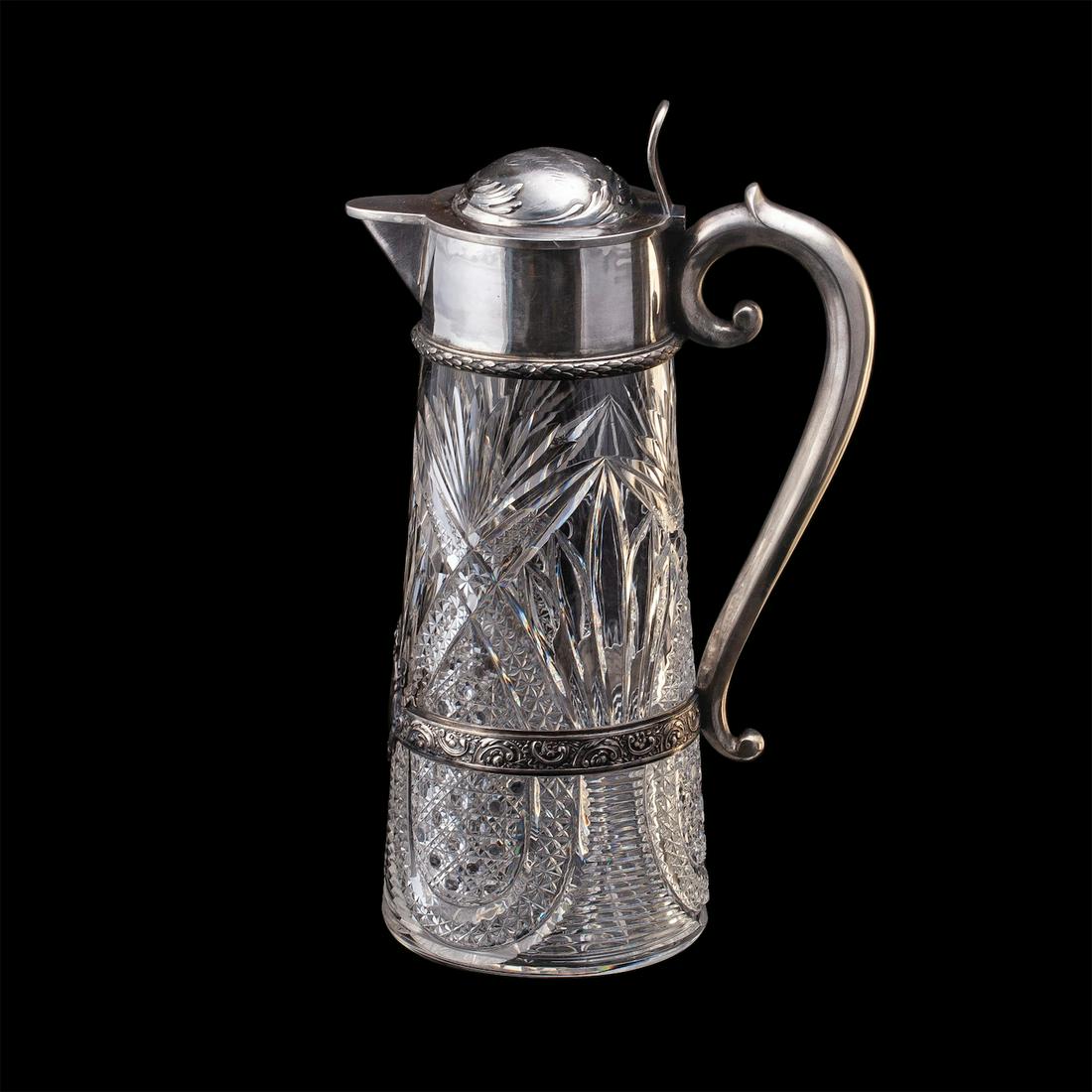 A Russian silver-gilt and cut-glass decanter — image 2