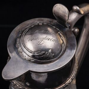 A Russian silver-gilt and cut-glass decanter — image 4