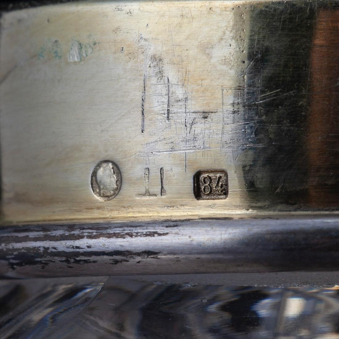 Unusual Russian cast silver and cut-glass shtof — image 5