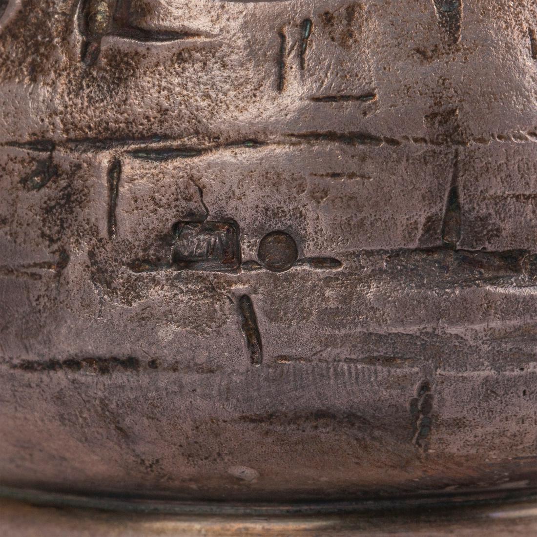Unusual Russian cast silver and cut-glass shtof — image 6