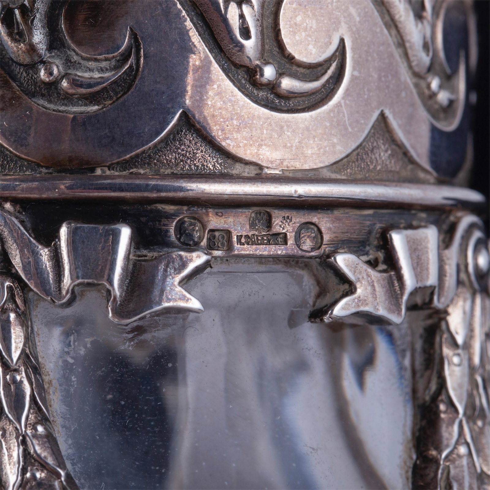 A massive Faberge Neoclassicist decanter — image 5