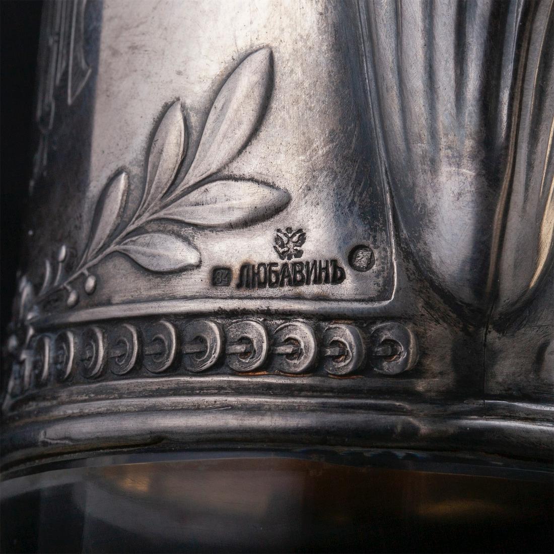 A massive Russian cut-glass carafe. A. Lubavin — image 4