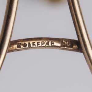 Elegant Faberge gold and rhodonite photo frame — image 4