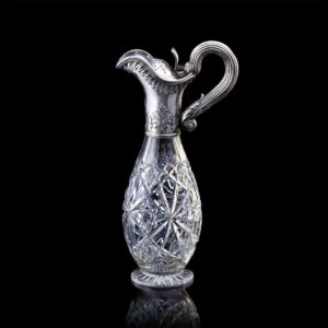 Russian impressive silver-gilt & crystal carafe — image 1