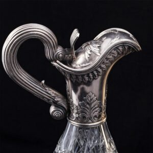 Russian impressive silver-gilt & crystal carafe — image 3