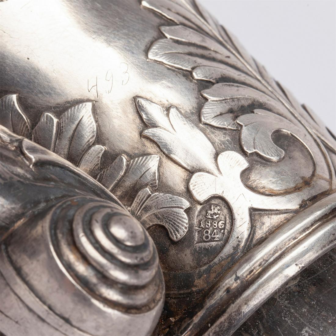 Russian impressive silver-gilt & crystal carafe — image 8