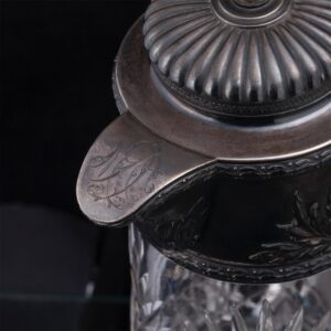 A Russian grand silver-gilt and cut-glass carafe — image 3