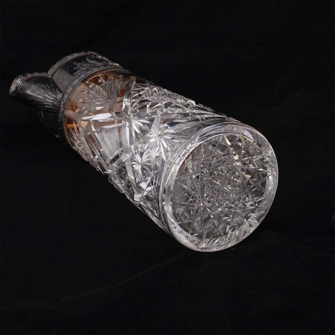 A Russian grand silver-gilt and cut-glass carafe — image 6