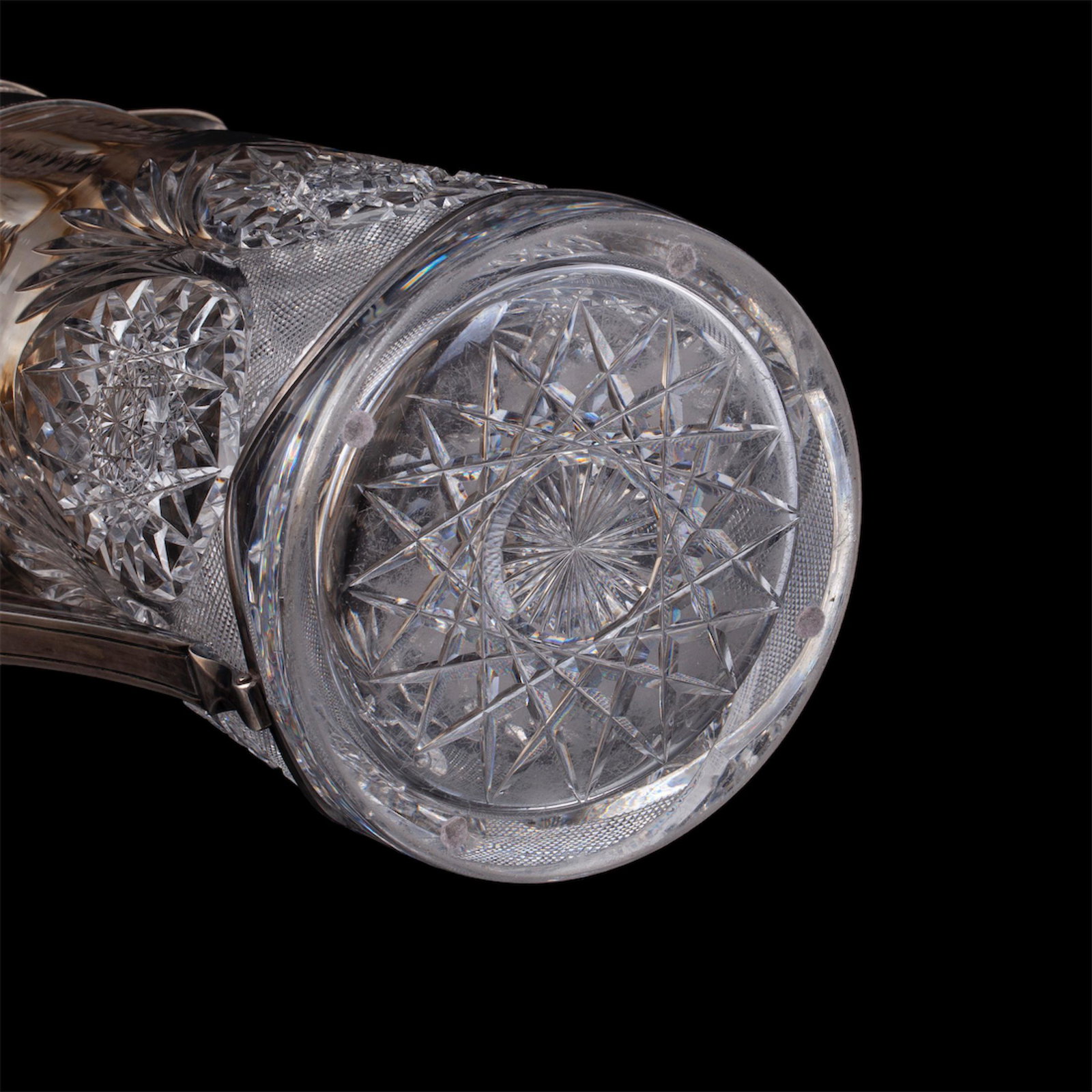 An unusual massive carafe with a cast figure — image 11