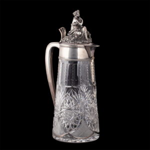 An unusual massive carafe with a cast figure — image 4