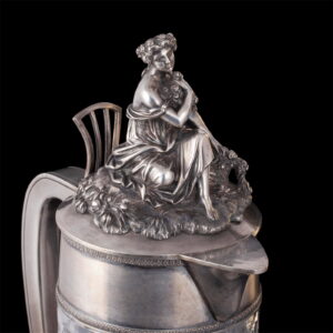 An unusual massive carafe with a cast figure — image 5