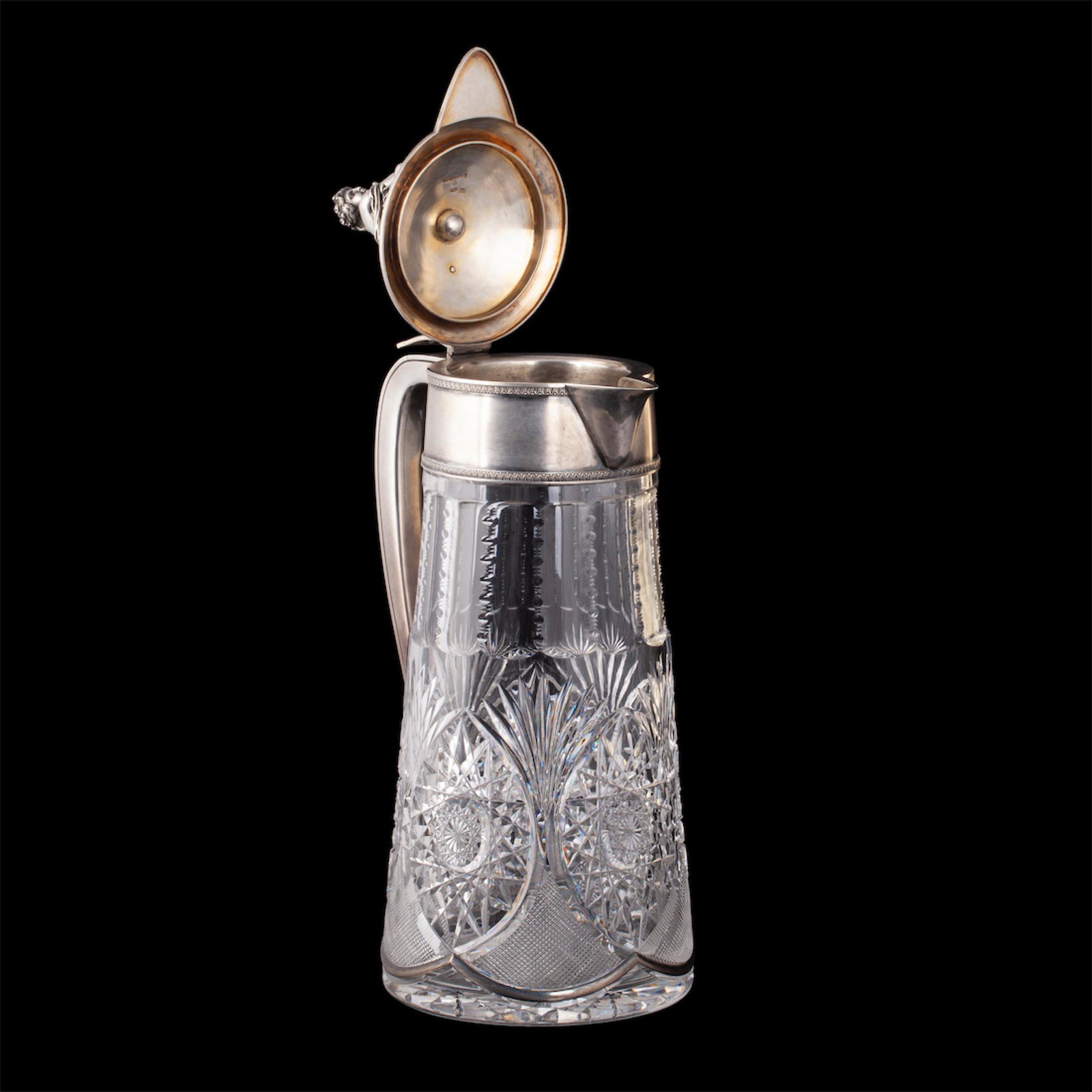 An unusual massive carafe with a cast figure — image 6