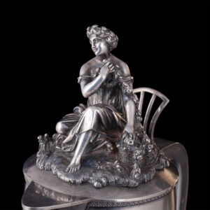 An unusual massive carafe with a cast figure — image 9