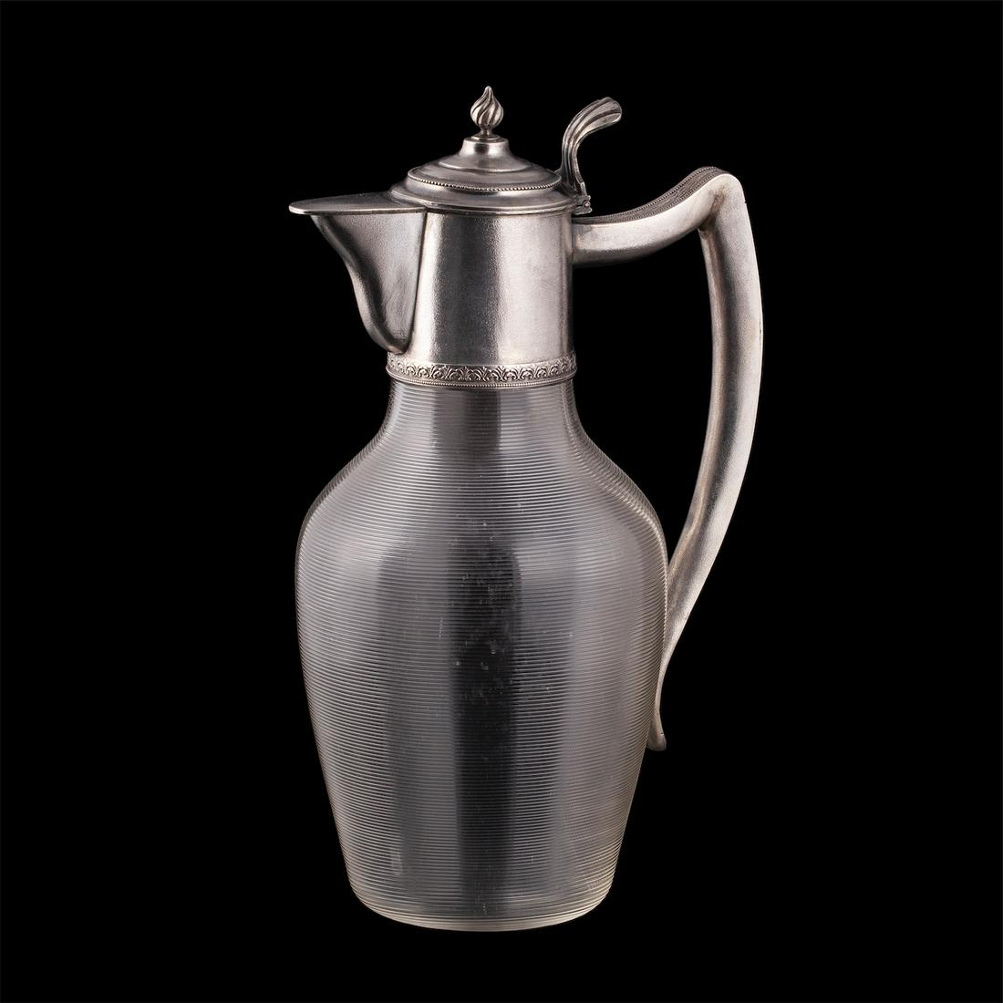 A Russian silver-gilt and cut-glass decanter — image 1