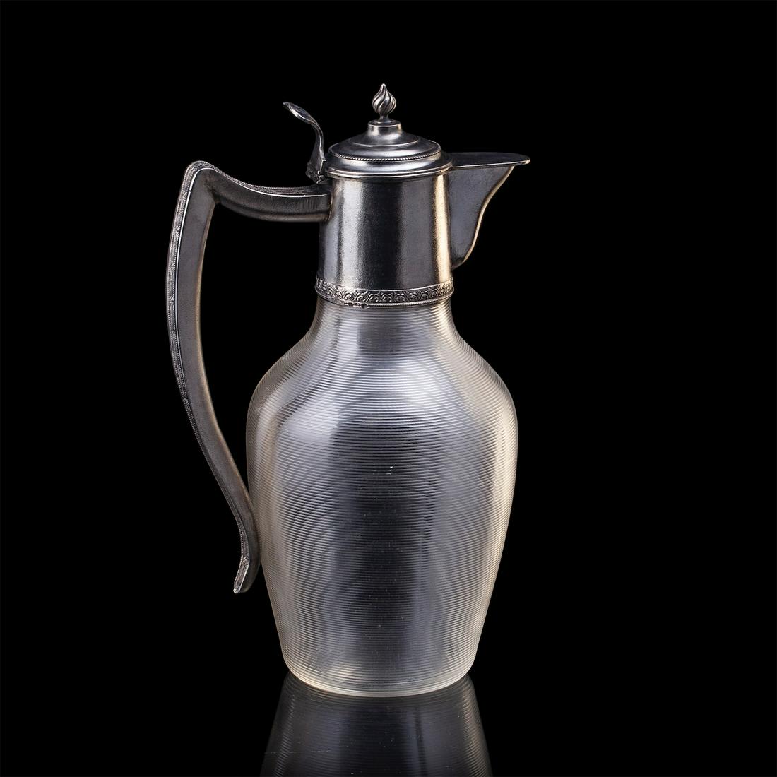 A Russian silver-gilt and cut-glass decanter — image 2