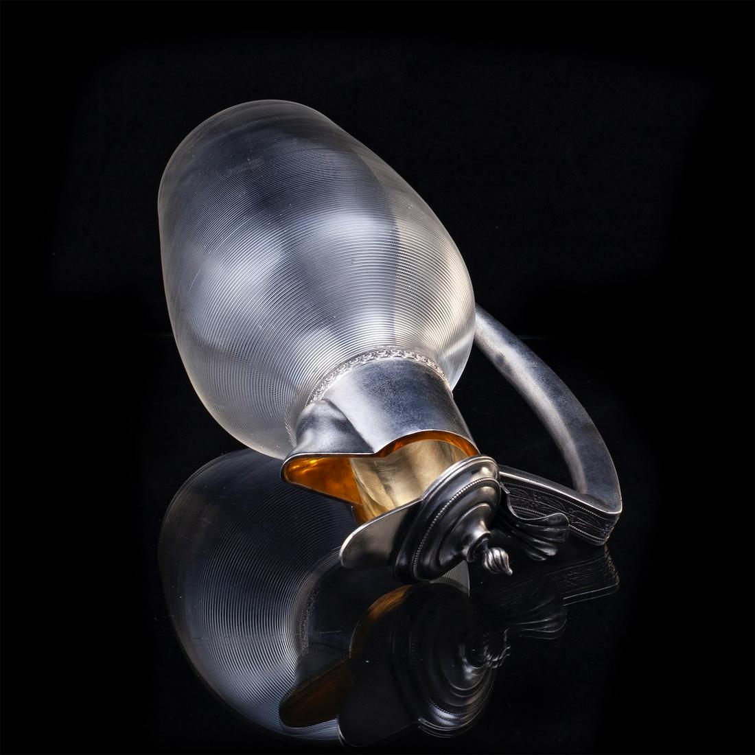A Russian silver-gilt and cut-glass decanter — image 4