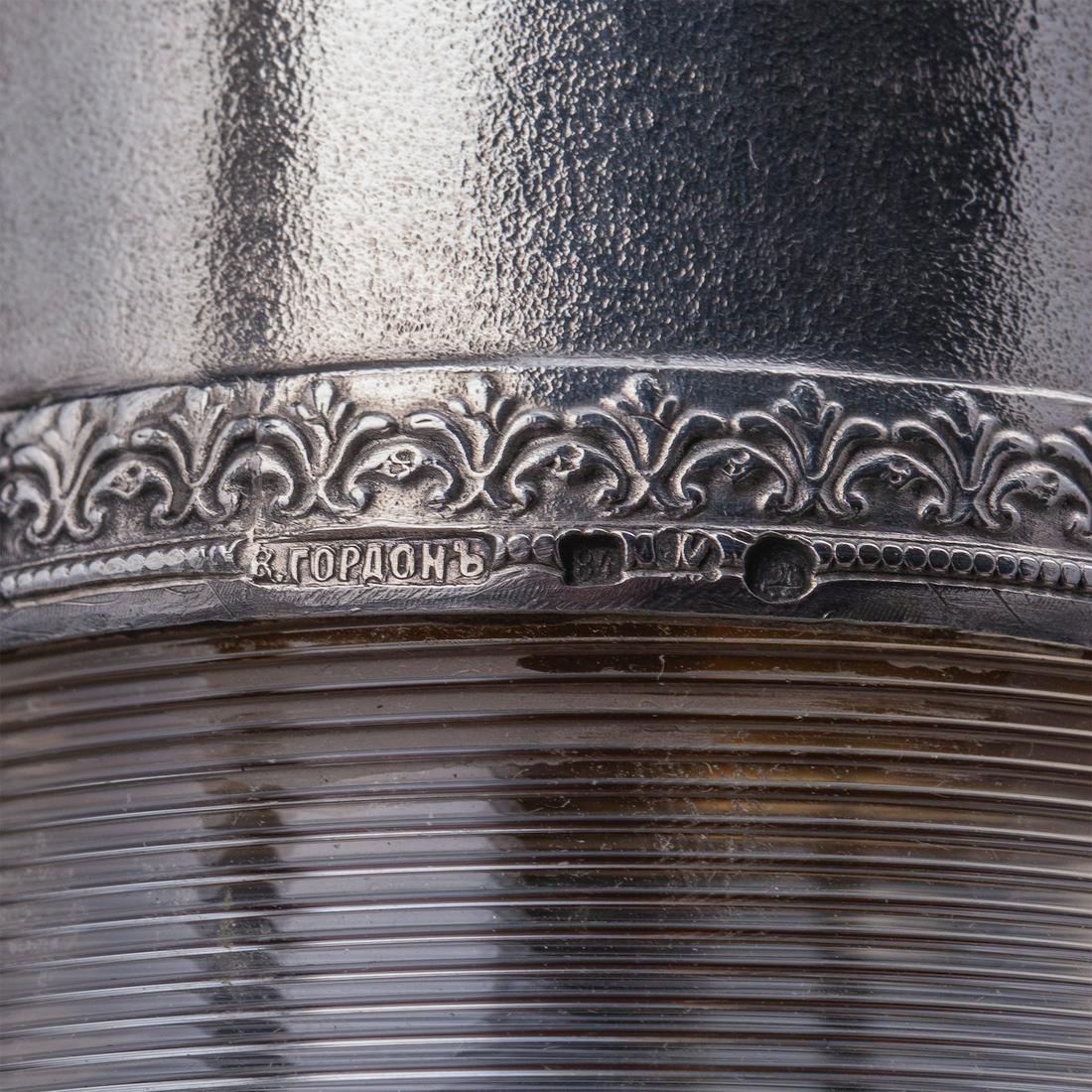 A Russian silver-gilt and cut-glass decanter — image 6