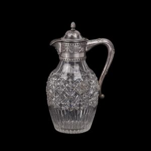 Faberge cast silver and cut crystal decanter — image 1