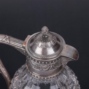 Faberge cast silver and cut crystal decanter — image 2