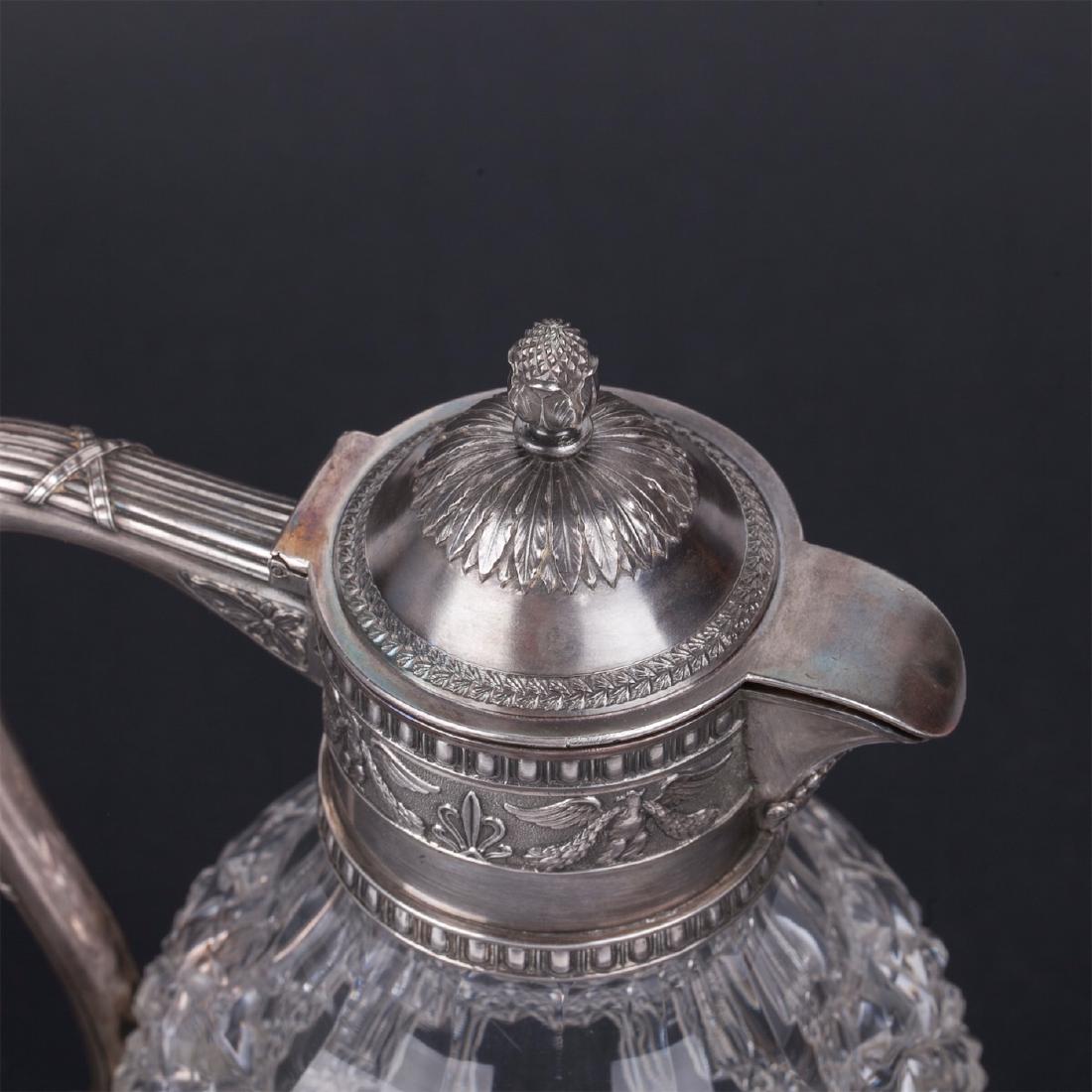 Faberge cast silver and cut crystal decanter — image 2