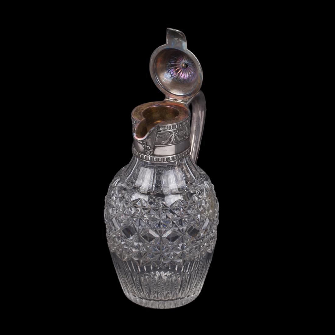 Faberge cast silver and cut crystal decanter — image 3