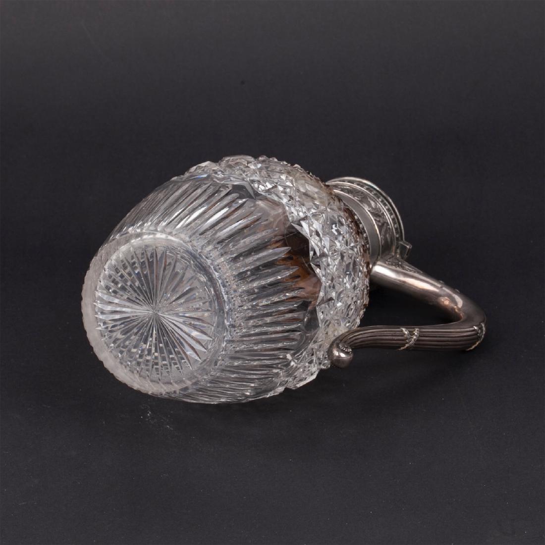 Faberge cast silver and cut crystal decanter — image 4