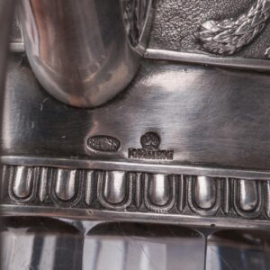 Faberge cast silver and cut crystal decanter — image 5