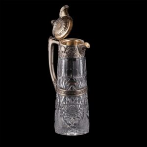A Russian grand silver-gilt and cut-glass carafe — image 2
