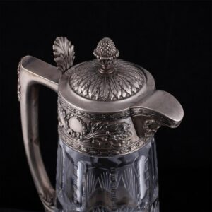 A Russian grand silver-gilt and cut-glass carafe — image 3