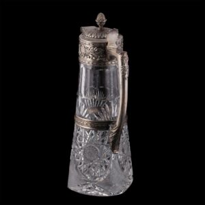 A Russian grand silver-gilt and cut-glass carafe — image 4