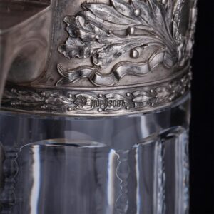 A Russian grand silver-gilt and cut-glass carafe — image 5