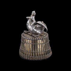 Unusual silver bonbonniere, Sazikov — image 1