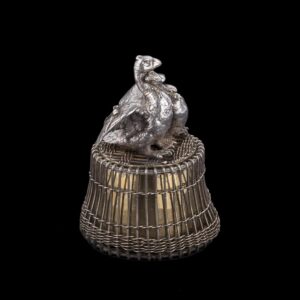 Unusual silver bonbonniere, Sazikov — image 2