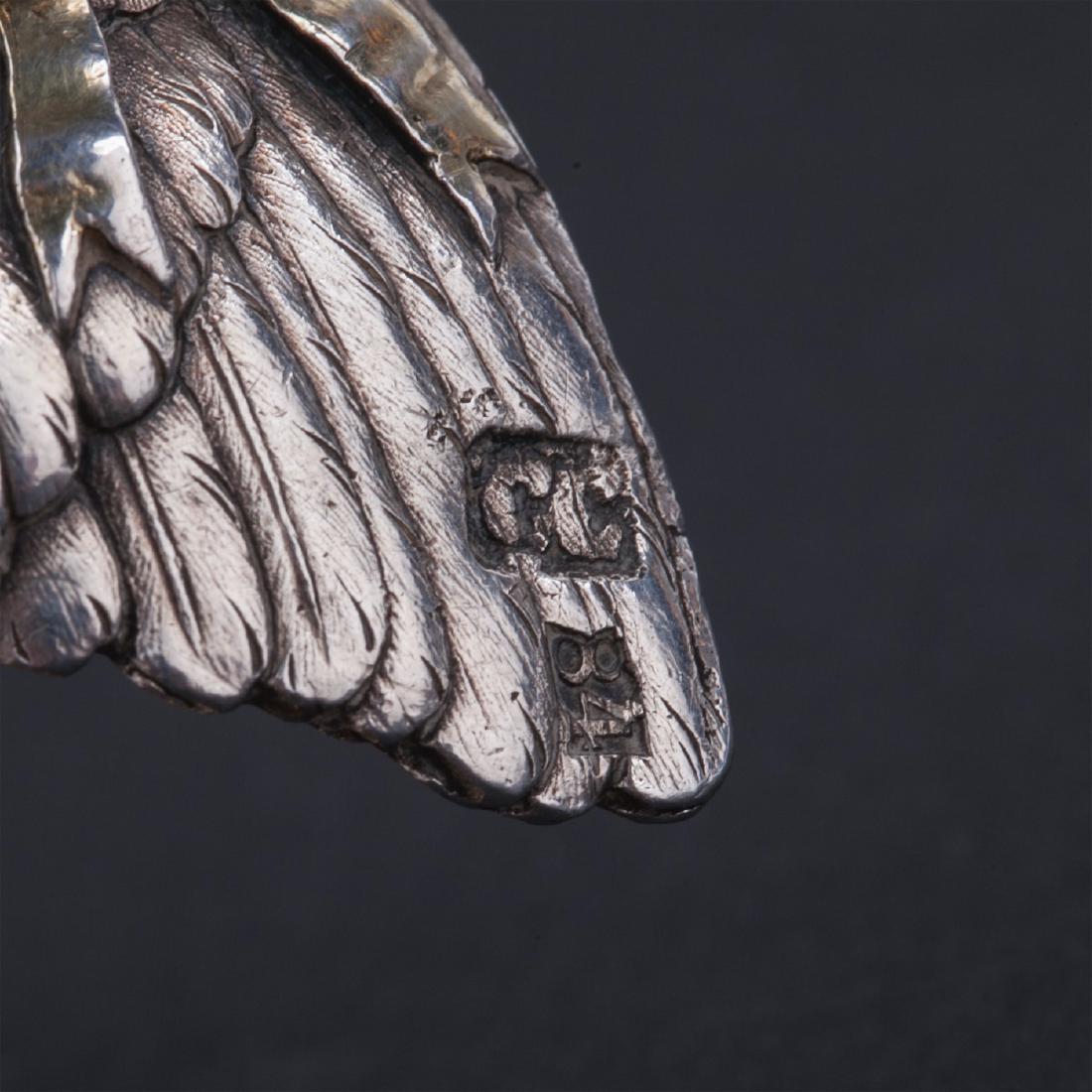 Unusual silver bonbonniere, Sazikov — image 5