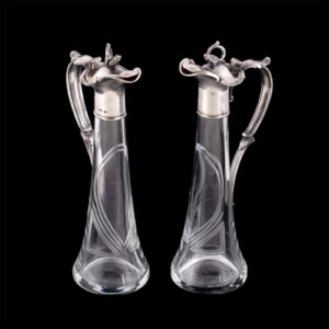 A pair of Russian Art Nouveau decanters — image 1