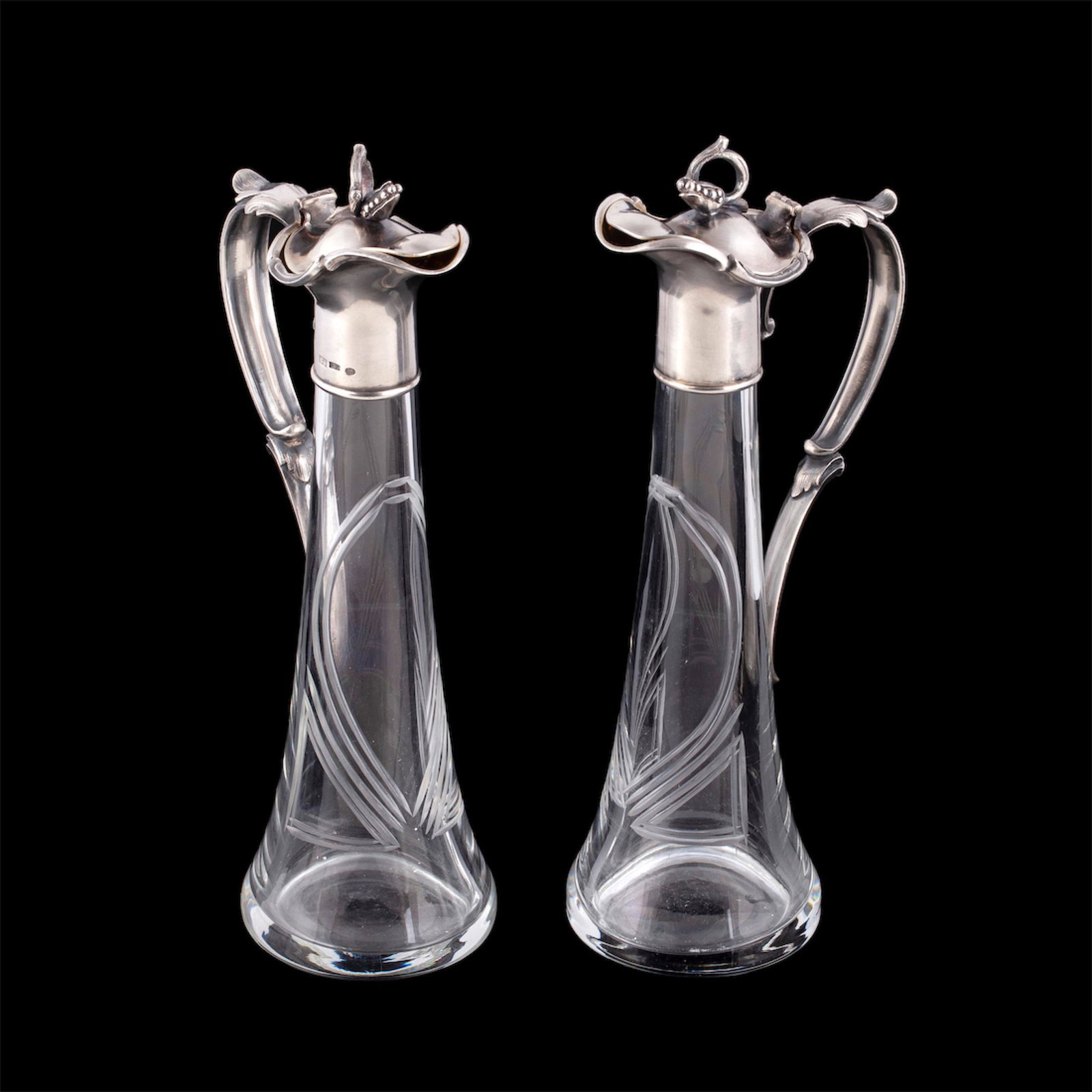 A pair of Russian Art Nouveau decanters — image 1