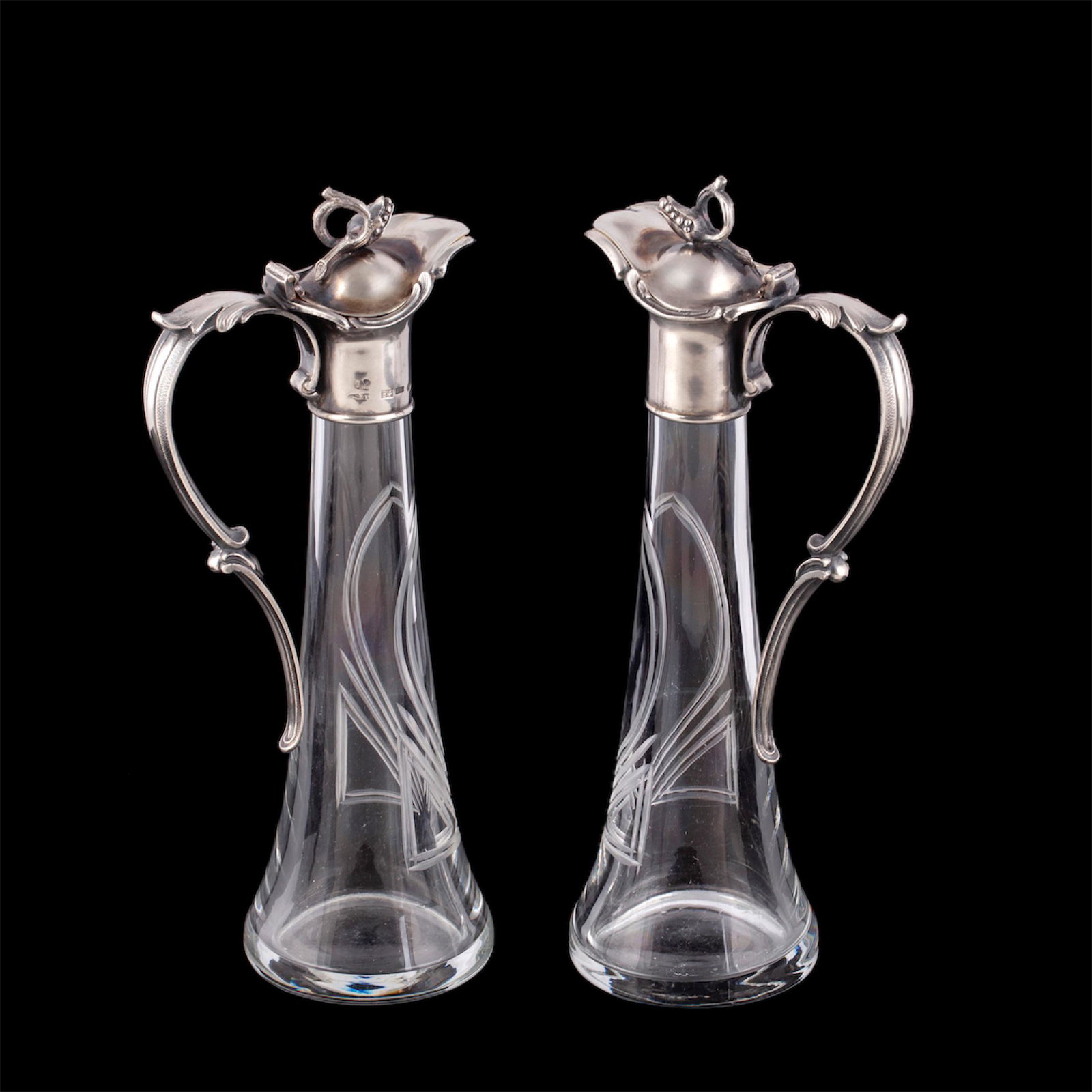 A pair of Russian Art Nouveau decanters — image 2