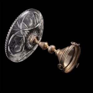 A Russian style silver-gilt and cut-glass vase — image 5
