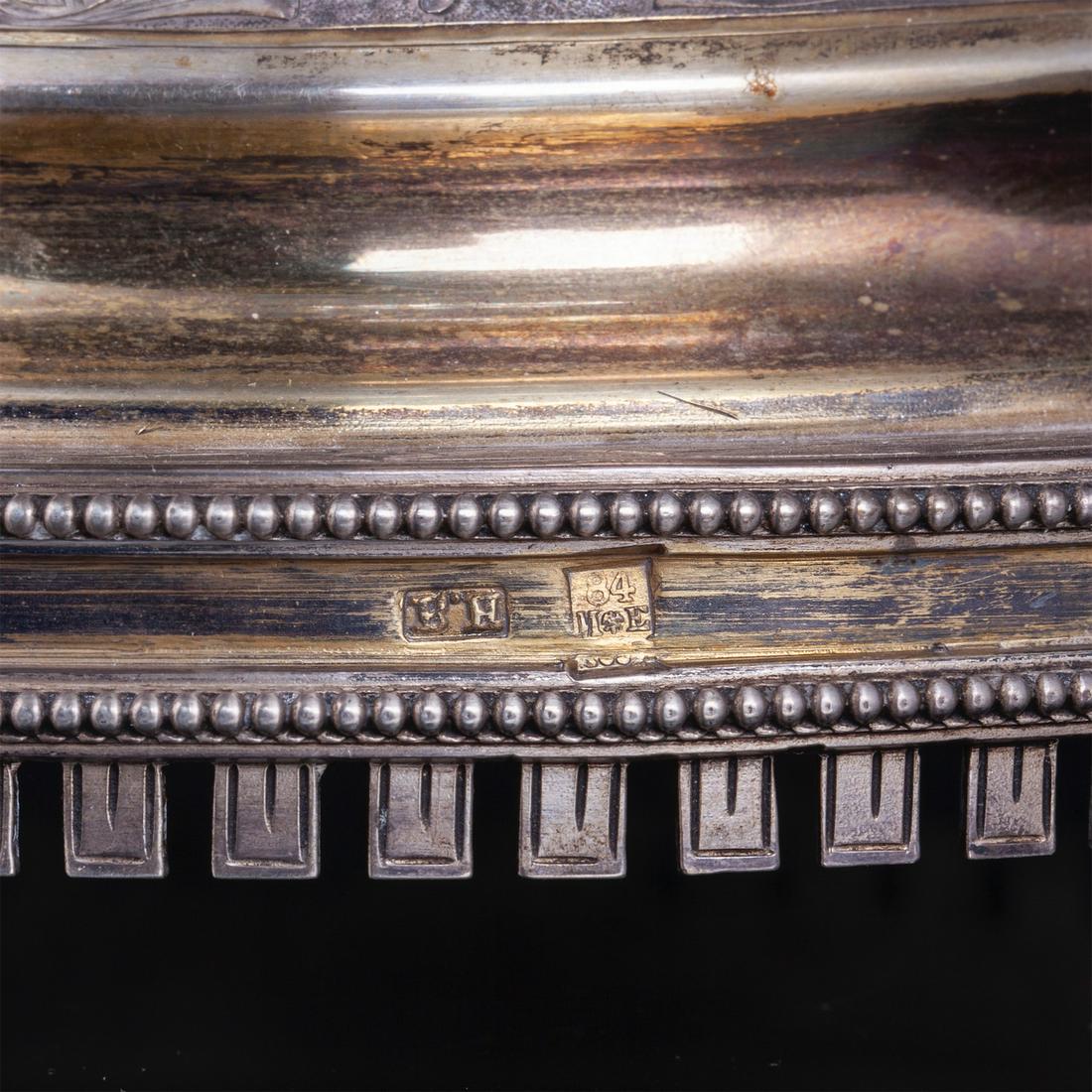 A Russian style silver-gilt and cut-glass vase — image 6