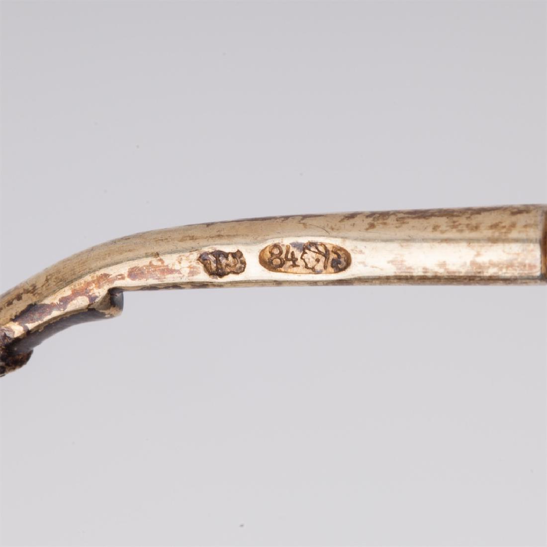 Russian silver-gilt and enamel tea spoon — image 3