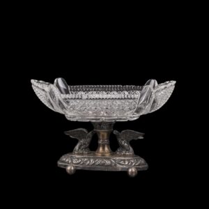 Russian vase with cast swan figures. Lomberg — image 1