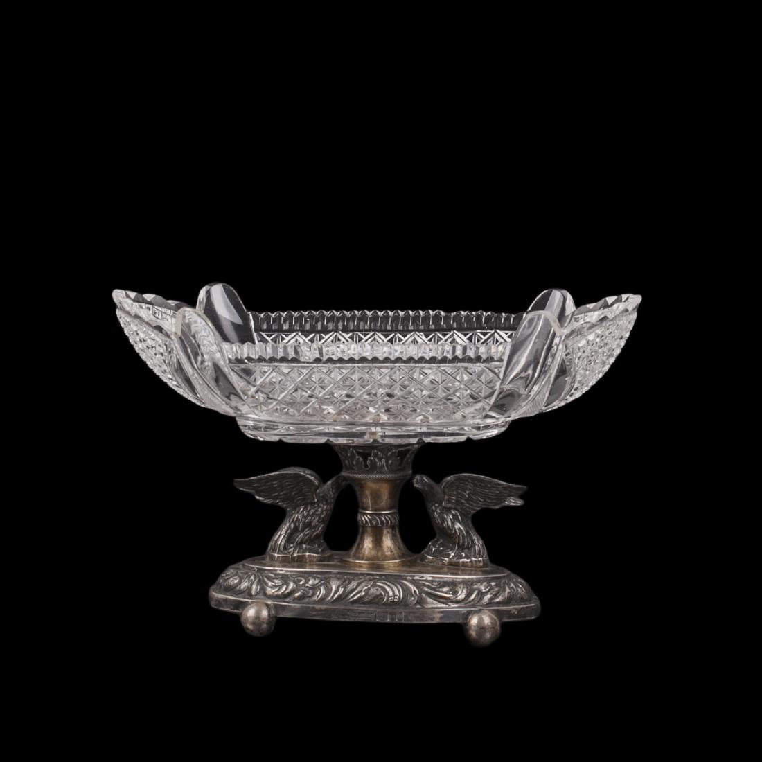 Russian vase with cast swan figures. Lomberg — image 1