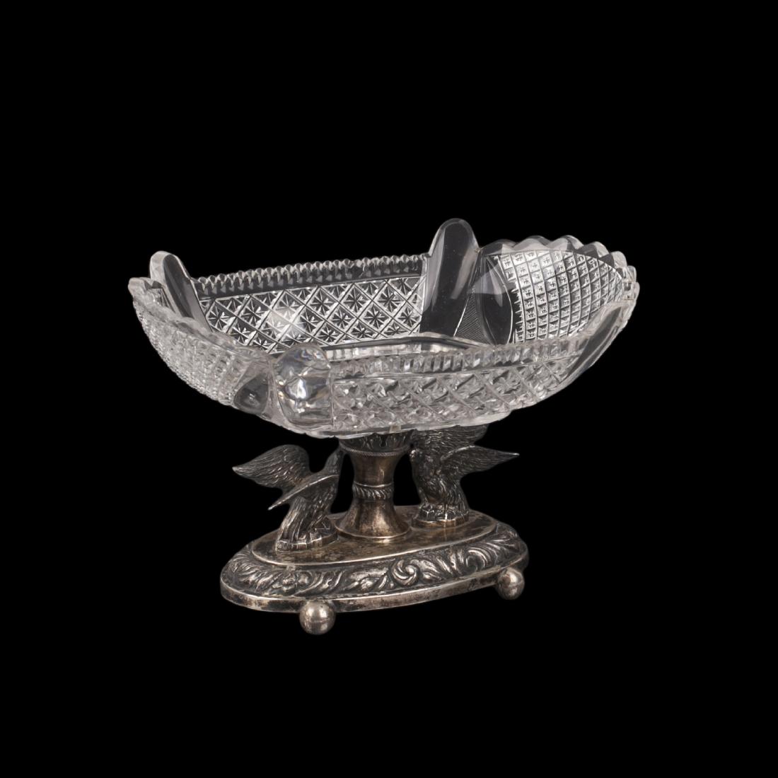 Russian vase with cast swan figures. Lomberg — image 2