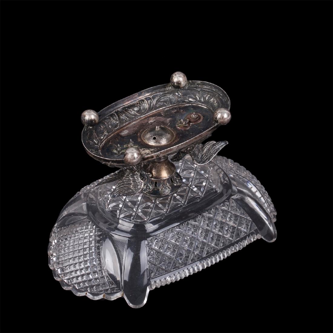 Russian vase with cast swan figures. Lomberg — image 4