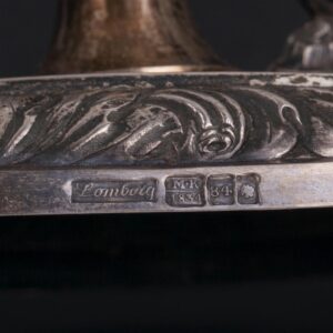 Russian vase with cast swan figures. Lomberg — image 5