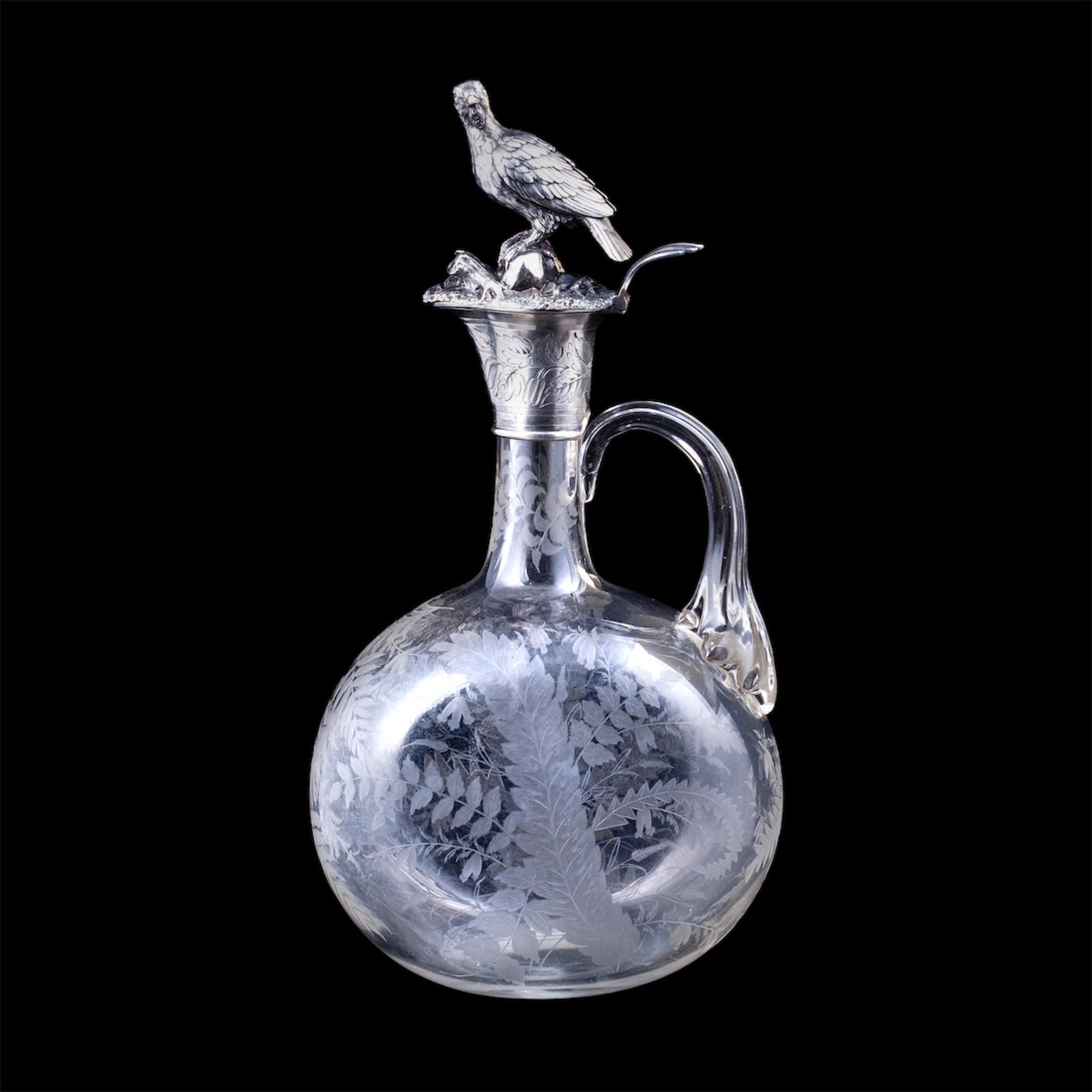 A Russian decanter with floral decoration — image 1