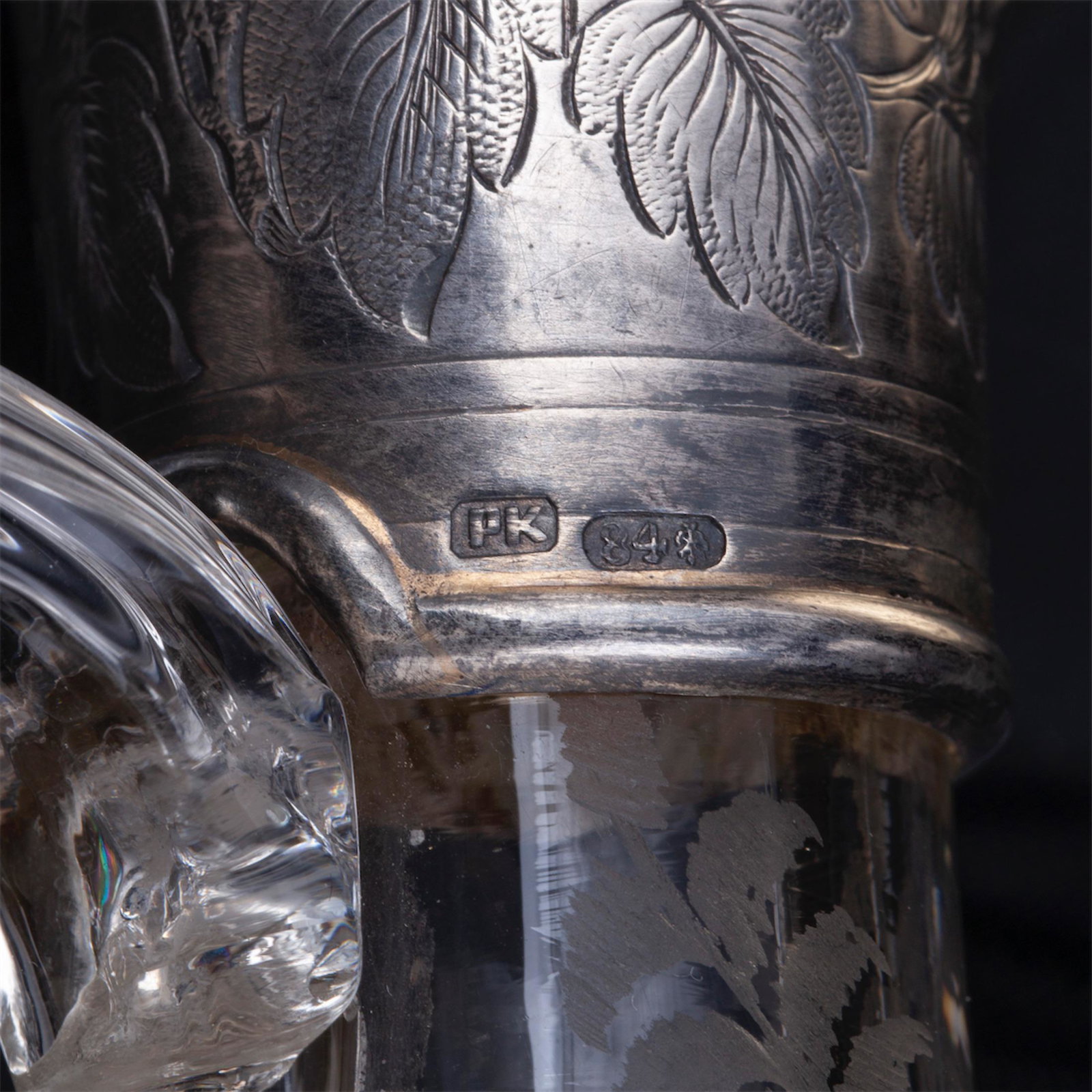 A Russian decanter with floral decoration — image 6